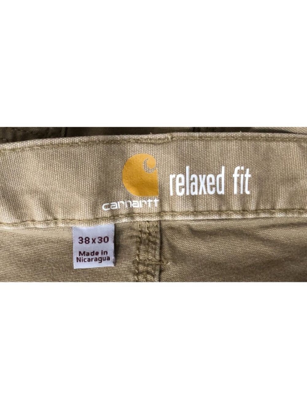 Carhartt Mens 38x30 Tan Relaxed Fit Utility Flex Pants - Picture 5 of 8